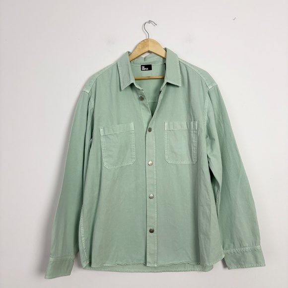 The kooples oversized denim shirt in mint - Picture 3 of 7